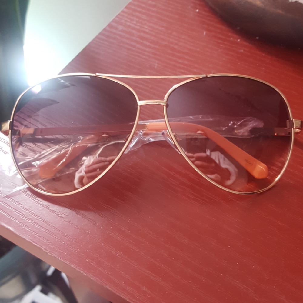 Liz Claiborne rose gold aviators